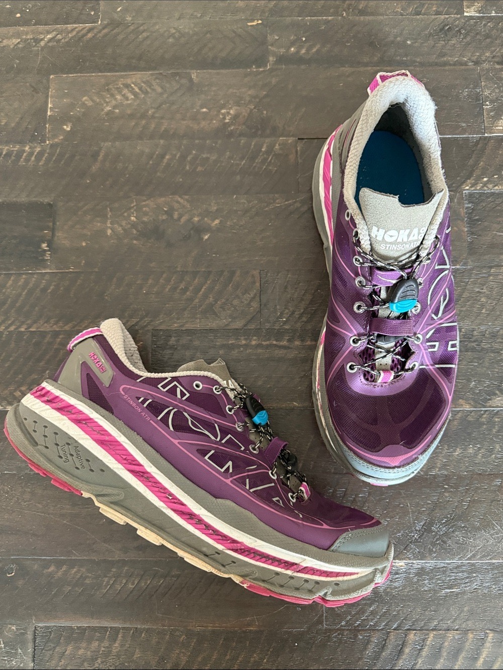 Hoka One One Stinson 3 ATR Purple Pink Trail Running Shoes